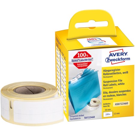 Etykiety Na Rolce Avery Zweckform 50X12Mm Białe (220)