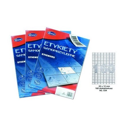 Etykiety Samoprzylepne No. 034 22X12 Mm Grand 150-1061 (X)