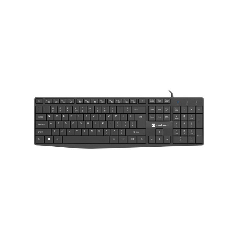 Natec Klawiatura Nautilus Us Slim Czarna Nkl-1950