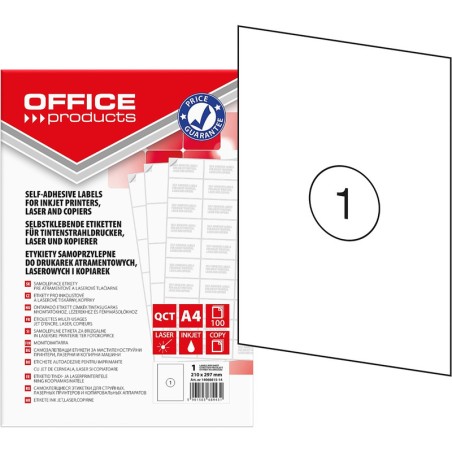 Etykiety Office Products A4 210X297Mm Białe (100)