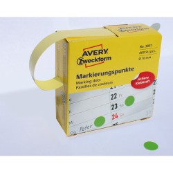 Kółka Avery Śr.10Mm Trwałe Zielone (800)