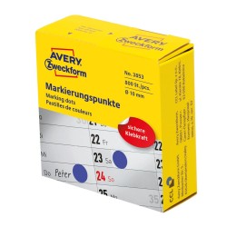 Kółka Do Zaznaczania W Dyspenserze Śr.10Mm, Niebieskie Etykiety Papierowe, Etykiety Okrągłe Z Trwałym Klejem, Etykiety Do Oznacz
