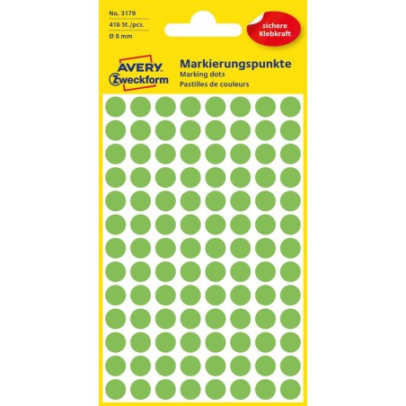 Kółka Do Zaznaczania Śr. 8 Mm, Zielone Neonowe Etykiety Papierowe, Etykiety Okrągłe Z Trwałym Klejem, Etykiety Do Oznaczenia 416