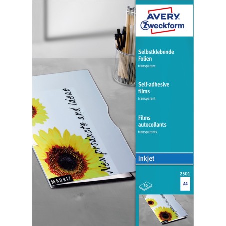 Folie Avery Zweckform Transparentne Zadruk Atramentowy 0,17 Mm