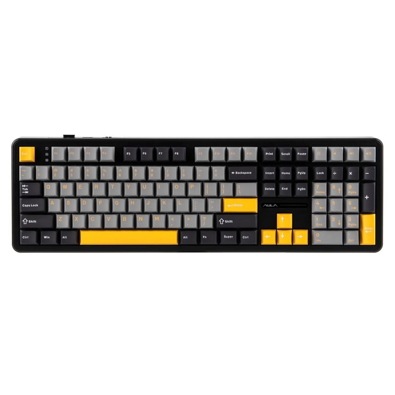 Klawiatura Gasket F108 Gray+Orange+Deep Gray Volcano Switch Rgb Aula