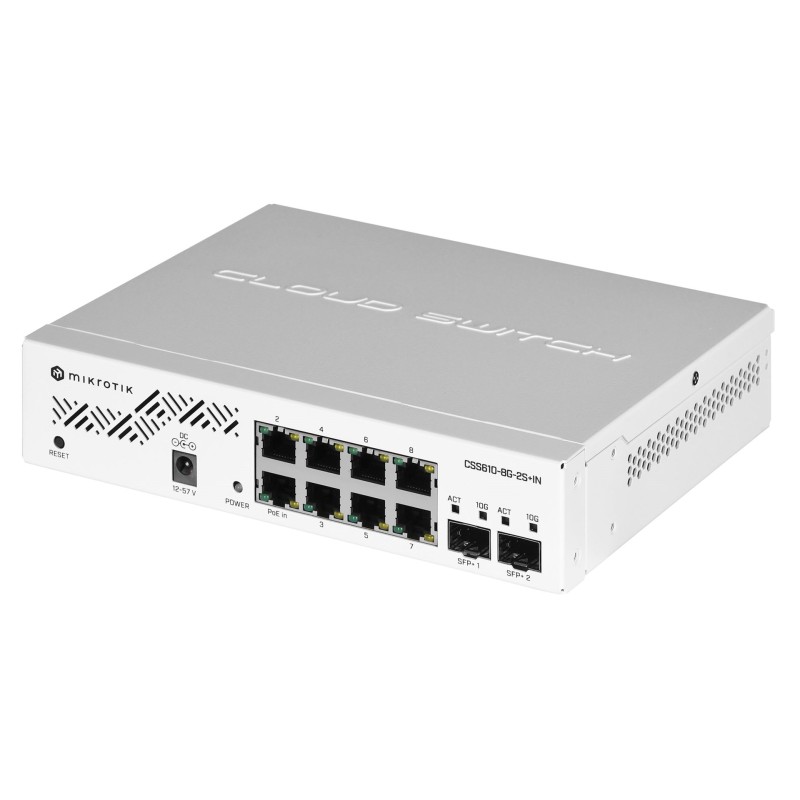 Switch Mikrotik Css610-8G-2S+In 10P  Managed Gigabit/10G