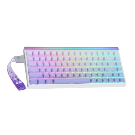 Klawiatura Gasket Hero84 He White+Purple+Gradient+Light Jadeking Switch Rgb Aula