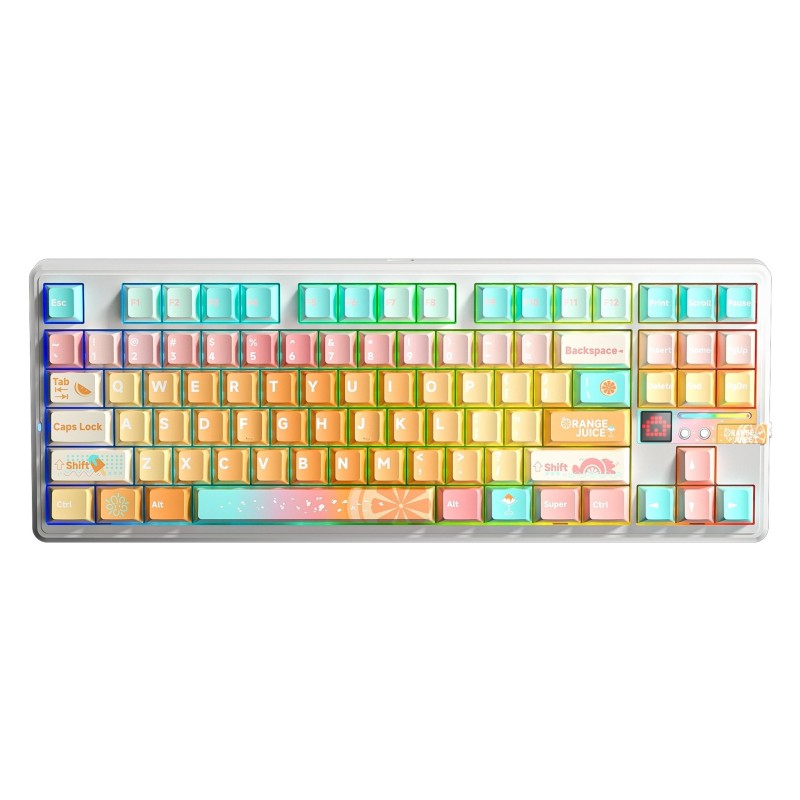 Klawiatura Gasket F87Pro V2 Orange Soda Kailh Meteorite Ice Cream Switch Rgb Aula