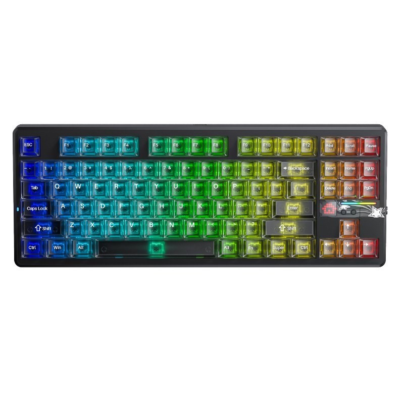 Klawiatura Gasket F87Pro V2 Black Mist Transparent Leobog X3 Switch Rgb Aula