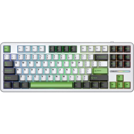 Klawiatura Gasket F87 Thunder Black Graywoodv3 Switch Rgb Aula