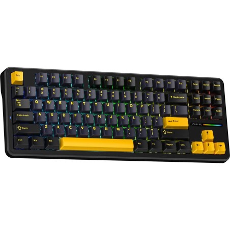 Klawiatura Gasket F87 Thunder Black Graywood Switch Rgb Aula