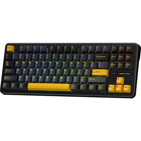 Klawiatura Gasket F87 Thunder Black Graywood Switch Rgb Aula