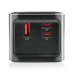 Everactive Powerbank 27 000Mah, 1X Usb, 2X Usb-C, 162,5W, Qc4+, Wbudowana Latarka, Wyświetlacz Lcd, Czarny Eb-27Q