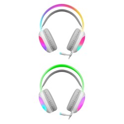 Defender Słuchawki Z Mikrofonem Eclipse Rgb Białe 62440