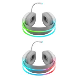 Defender Słuchawki Z Mikrofonem Eclipse Rgb Białe 62440