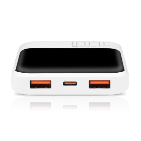 Everactive Powerbank 10 000Mah, 2X Usb, 1X Usb-C 22,5W, Qc4+, Wyświetlacz Lcd, Biały Eb-10Q