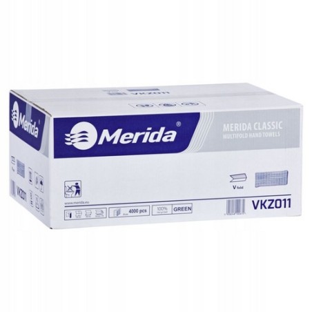 Ręczniki Papierowe Składane Zz Merida Zielone, 4000 Szt./Op., Vkz011