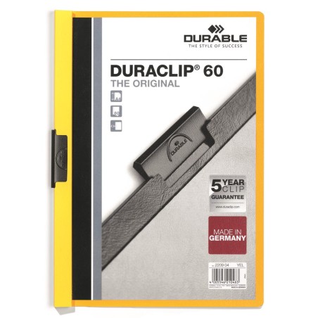 Skoroszyt Durable Duraclip Original 60 Żółty 2209-04