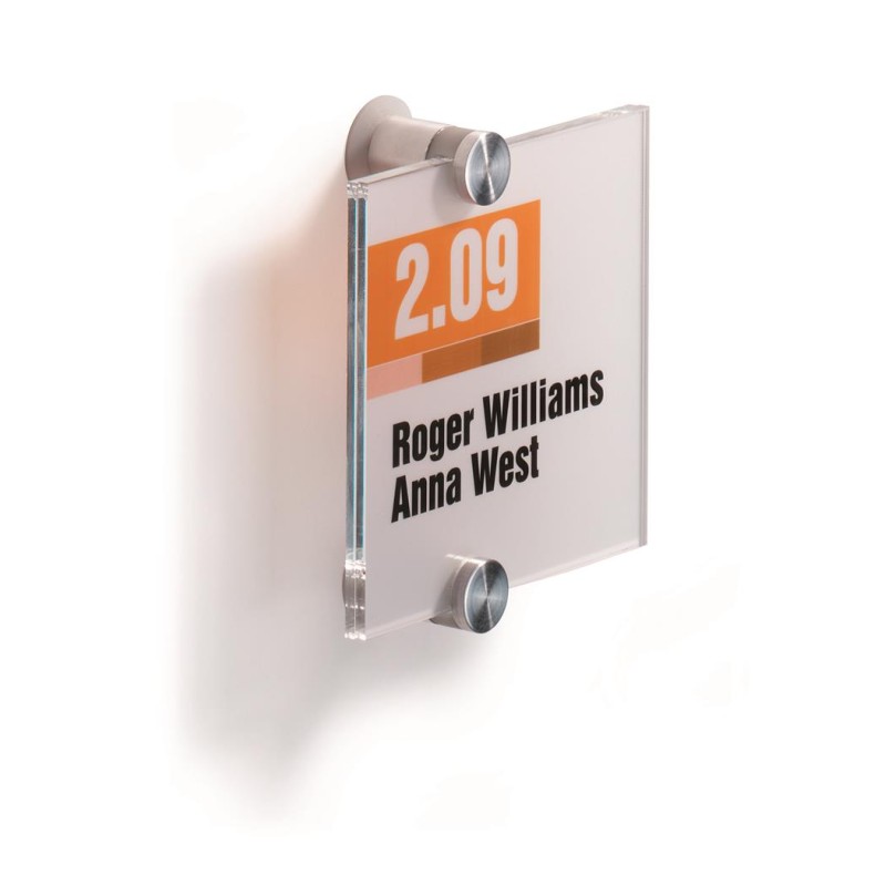 Tabliczka Informacyjna Przydrzwiowa 105*105Mm Cristal Sign Przezroczysta 482019 Durable