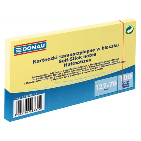 Bloczek Samoprzylepny 127X76 Żółty Donau 758800