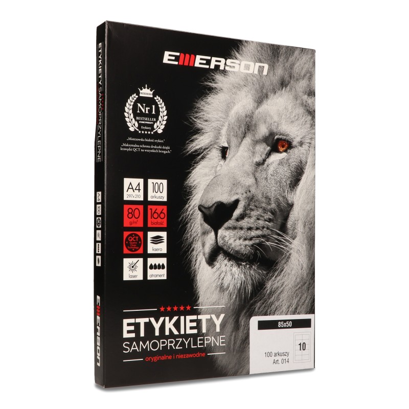Etykiety A4 85X50Mm (100) Białe  014 Emerson