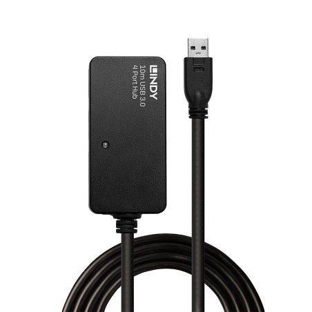 Lindy 43159 Huby I Koncentratory Usb 3.2 Gen 1 (3.1 Gen 1) Type-A 5000 Mbit/S Czarny