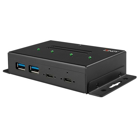 Lindy 43094 Huby I Koncentratory Usb 3.2 Gen 2 (3.1 Gen 2) Type-C 10000 Mbit/S Czarny