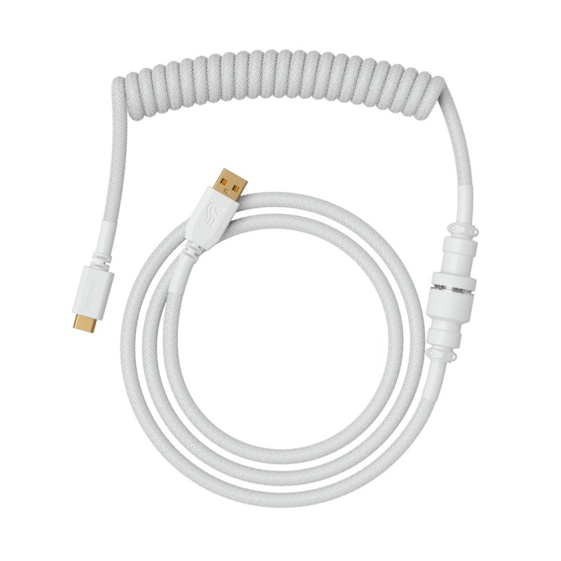 Glorious Gaming Glo-Kb-Acc-Cbl-Coil-Gwht Kabel Klawiatury/Myszy Biały 1,4 M