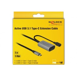 Delock 85392 Kabel Usb Usb 3.2 Gen 1 (3.1 Gen 1) 5 M Usb C Czarny, Szary