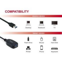 Equip 133347 Kabel Usb Usb 3.2 Gen 1 (3.1 Gen 1) 10 M Usb A Czarny