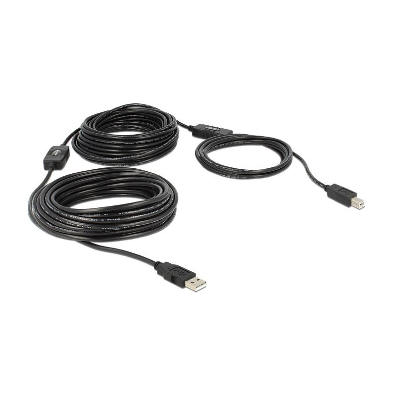 Delock 20M, Usb2.0-A - Usb2.0-B Kabel Usb Usb A Usb B Czarny