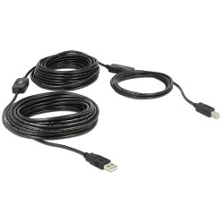Delock 20M, Usb2.0-A - Usb2.0-B Kabel Usb Usb A Usb B Czarny