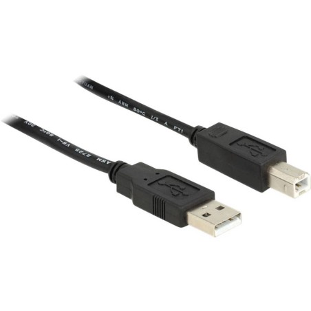 Delock 20M, Usb2.0-A - Usb2.0-B Kabel Usb Usb A Usb B Czarny