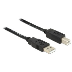 Delock 20M, Usb2.0-A - Usb2.0-B Kabel Usb Usb A Usb B Czarny