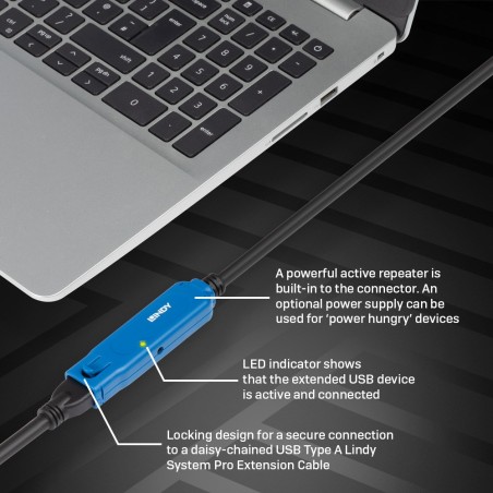 Lindy 43380 Kabel Usb Usb 3.2 Gen 1 (3.1 Gen 1) 5 M Usb C Usb A Czarny