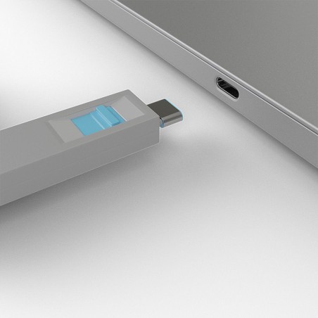 Lindy 40465 Bloker Portów Blokada Portu + Klucz Usb Type-C Niebieski Kopolimer Akrylonitrylo-Butadieno-Styrenowy (Abs) 1 Szt.