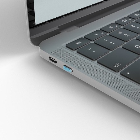 Lindy 40465 Bloker Portów Blokada Portu + Klucz Usb Type-C Niebieski Kopolimer Akrylonitrylo-Butadieno-Styrenowy (Abs) 1 Szt.