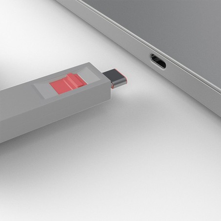 Lindy 40425 Bloker Portów Blokada Portu + Klucz Usb Type-C Różowy 5 Szt.