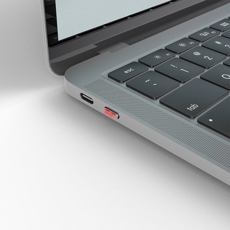 Lindy 40425 Bloker Portów Blokada Portu + Klucz Usb Type-C Różowy 5 Szt.