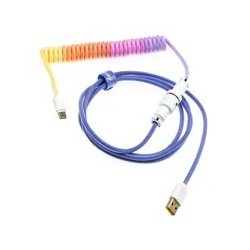 Ducky Premicord Afterglow Coiled Cable, Usb Typ C Auf Typ A - 1,8M