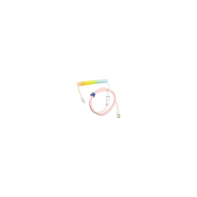 Ducky Premicord Cotton Candy Coiled Cable, Usb Typ C Auf Typ A - 1,8M