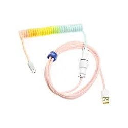 Ducky Premicord Cotton Candy Coiled Cable, Usb Typ C Auf Typ A - 1,8M