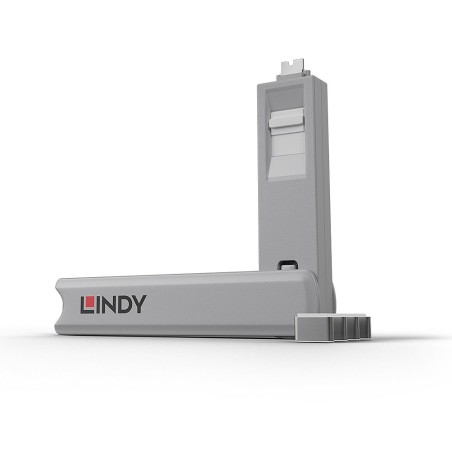 Lindy 40427 Bloker Portów Blokada Portu + Klucz Usb Type-C Biały 5 Szt.