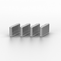 Lindy 40427 Bloker Portów Blokada Portu + Klucz Usb Type-C Biały 5 Szt.