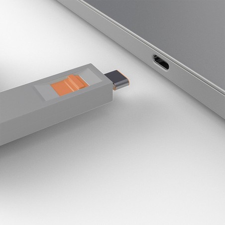 Lindy 40428 Bloker Portów Klucz Blokady Portu Usb Type-C Szary, Pomarańczowy 4 Szt.