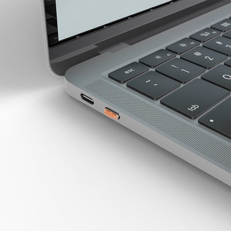 Lindy 40428 Bloker Portów Klucz Blokady Portu Usb Type-C Szary, Pomarańczowy 4 Szt.