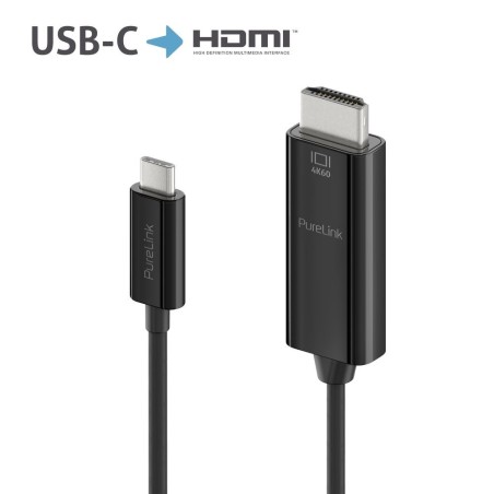 Purelink Is2201-010 Adapter Kablowy 1 M Usb Type-C Hdmi Czarny
