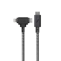 Kabel Native Union Belt Cable Duo Pro 240W Usb-C - Usb-C / Lightning, 2,4 M (Zebra)