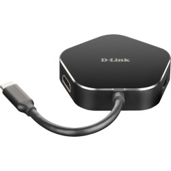 D-Link Dub-M420 Stacja Dokująca Przewodowa Thunderbolt 3 Aluminium, Czarny