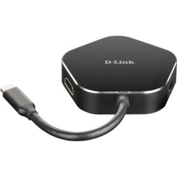 D-Link Dub-M420 Stacja Dokująca Przewodowa Thunderbolt 3 Aluminium, Czarny